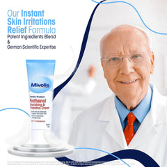 Mivolis applied to baby skin for gentle hydration and reduced irritation