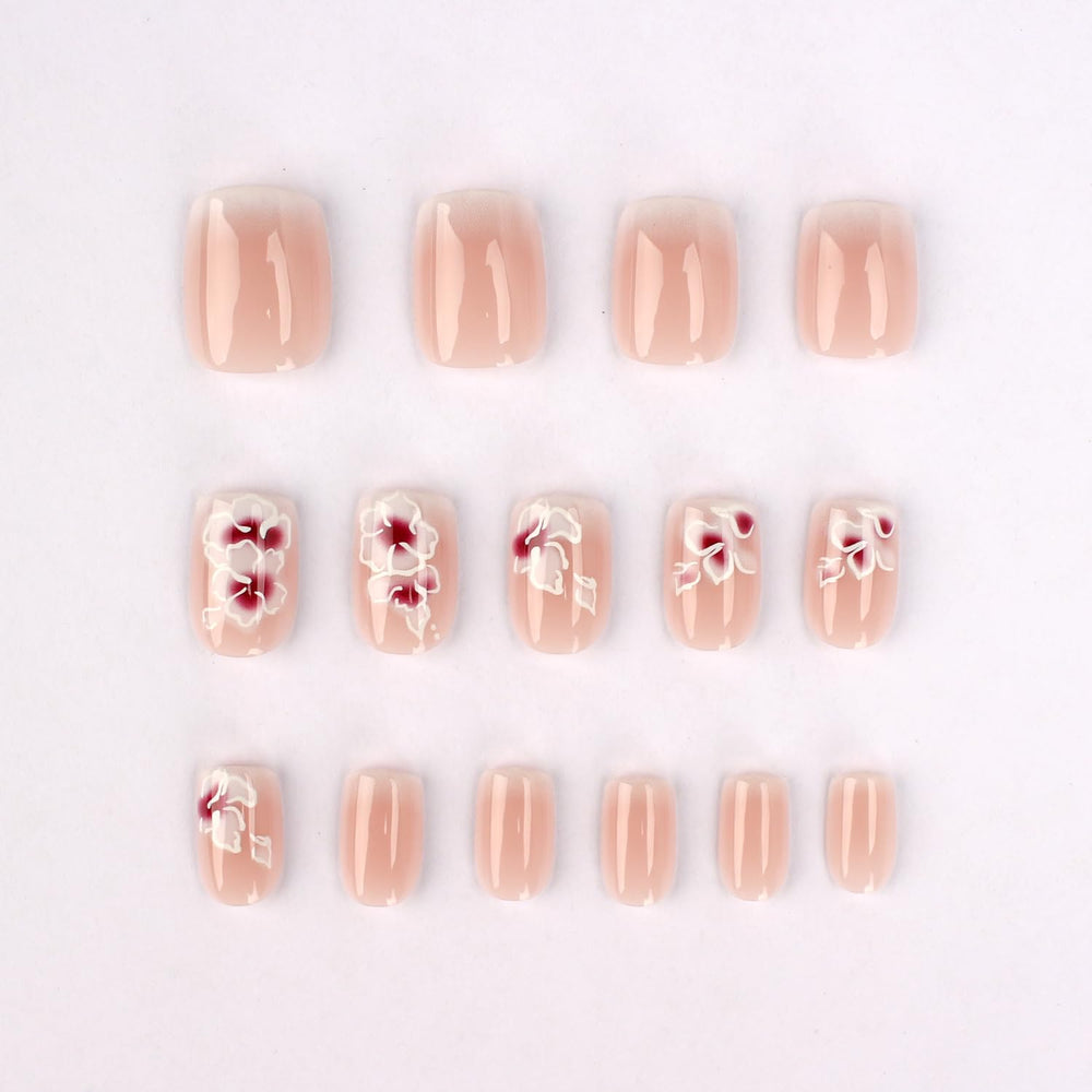 Mivota kit tools and nail glue laid out for easy at-home application