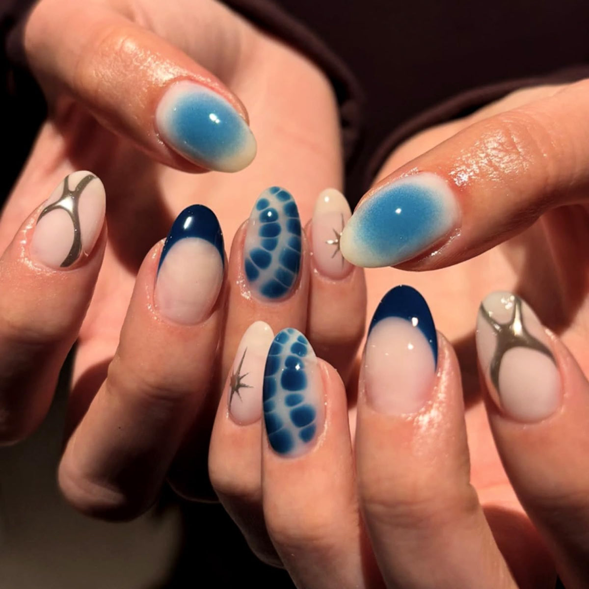 Mivota front packaging showing 24-piece blue ombre set and glossy finish
