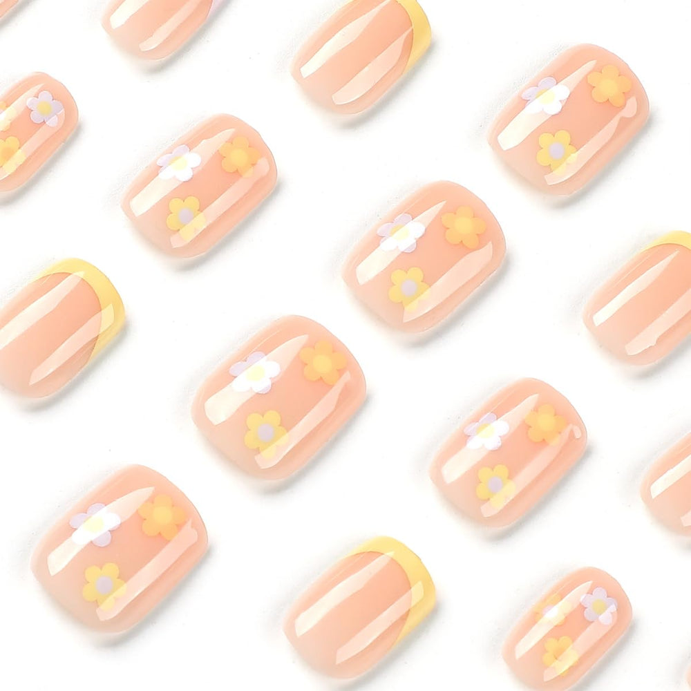 Mivota nails laid out by size with sticky adhesive sheet visible for easy selection