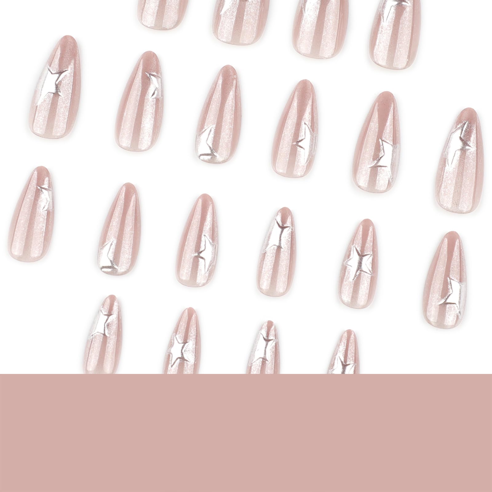 Mivota nails worn on hand demonstrating elegant almond shape and everyday style