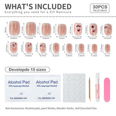 Mivota nails applied on hand in short square style for natural polished look