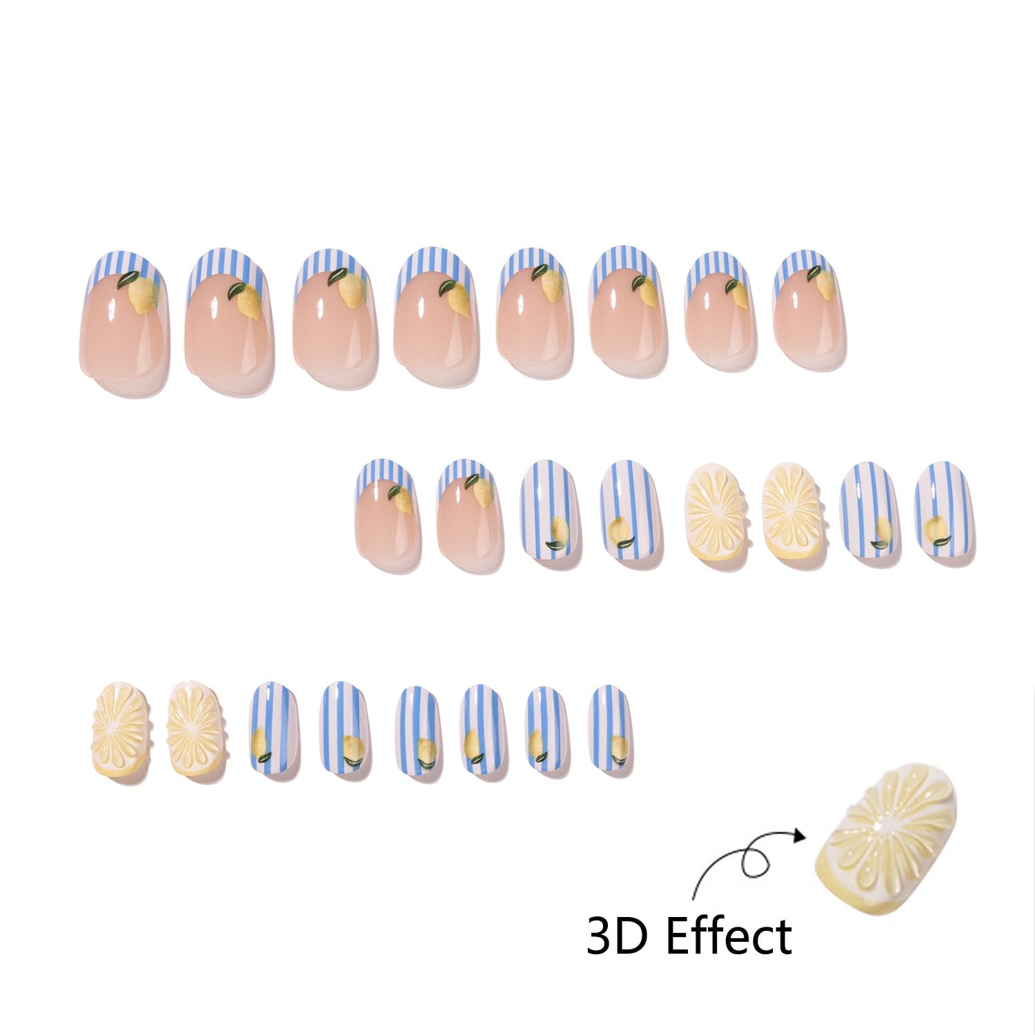 Mivota nude French tip with lemon accent for balanced wearable flair