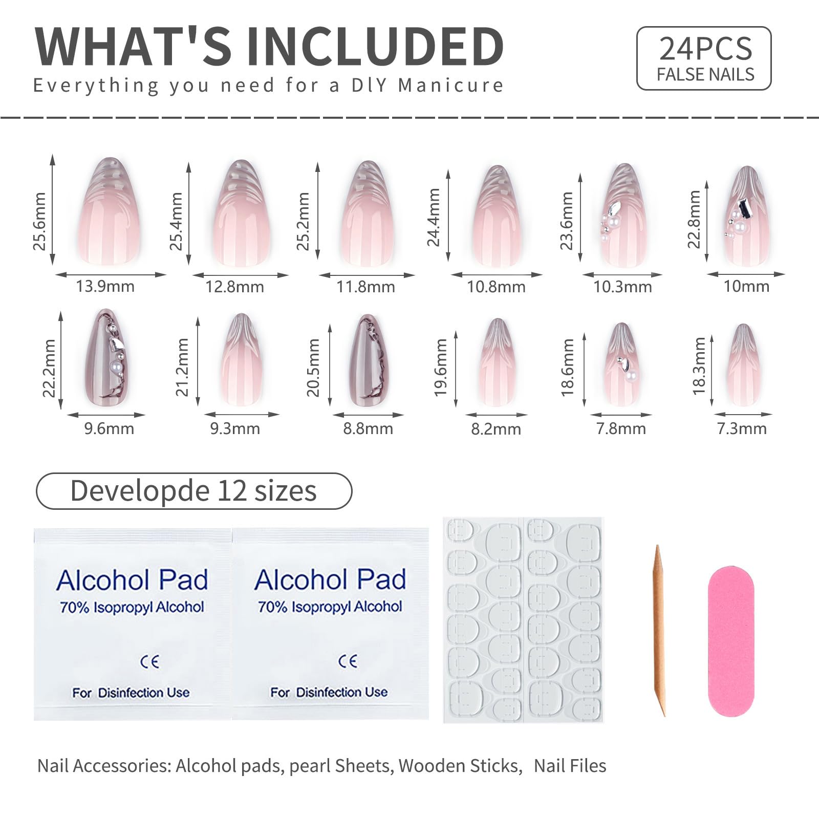 Mivota nails on hand to show long almond length for finger elongation