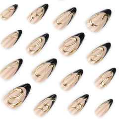 Mivota side profile of almond stiletto shape elongating the fingers