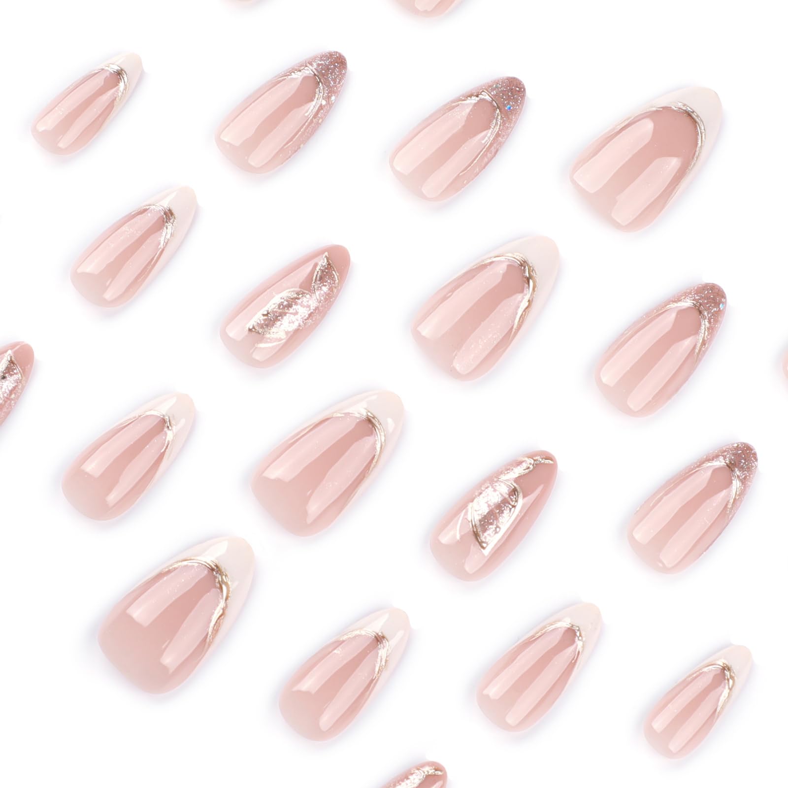 Mivota side profile of almond nail shape demonstrating length and comfortable fit benefit