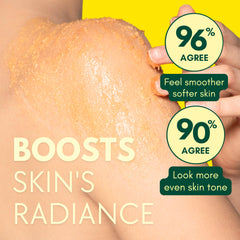 miw piw scrub being applied in shower demonstrating circulation-boosting massage benefit