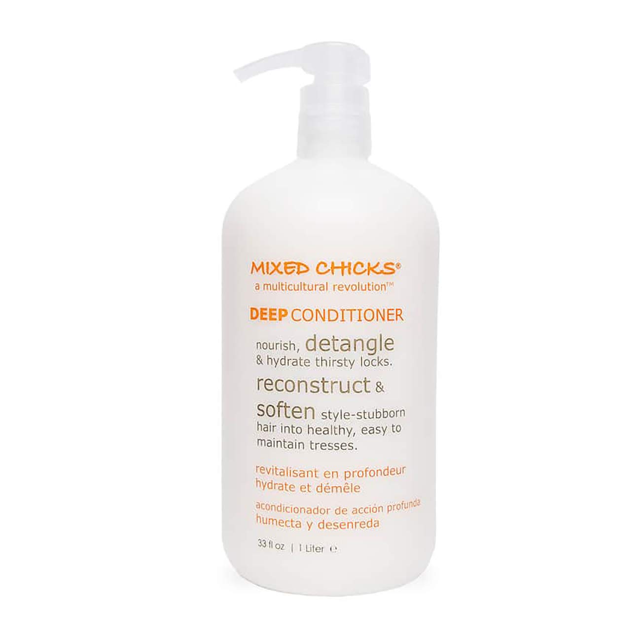 Mixed Chicks front jar 33oz showing product and clear labeling for long-lasting treatments
