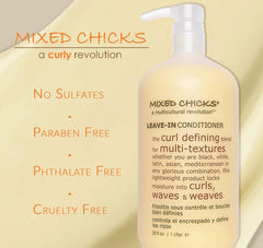 Mixed Chicks ingredients with jojoba oil highlighting nourishment