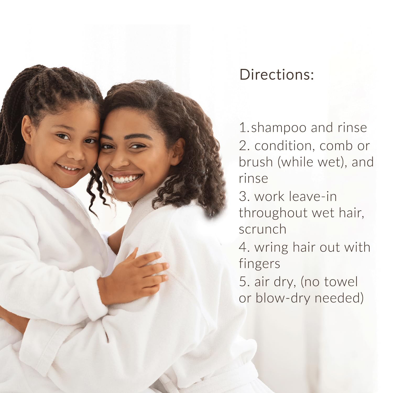 Mixed Chicks after-detangle happy child with smooth manageable hair