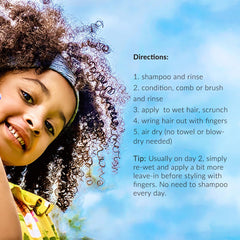 Mixed Chicks results with defined, frizz-reduced curls after leave-in application
