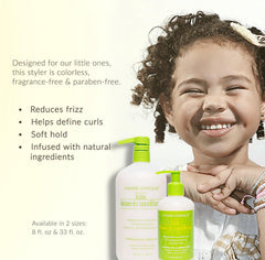 Mixed Chicks spray texture visible in air illustrating lightweight mist for detangling