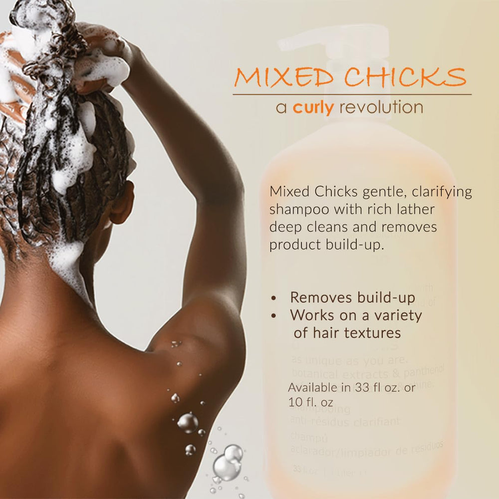 Mixed Chicks thick lather texture illustrating strong cleansing action