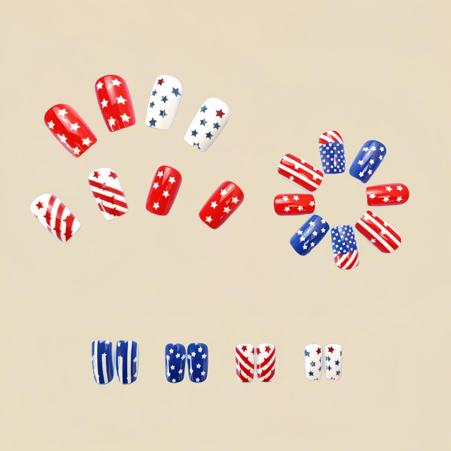 MIXFOSAHN medium square nails side profile demonstrating comfortable, wearable shape
