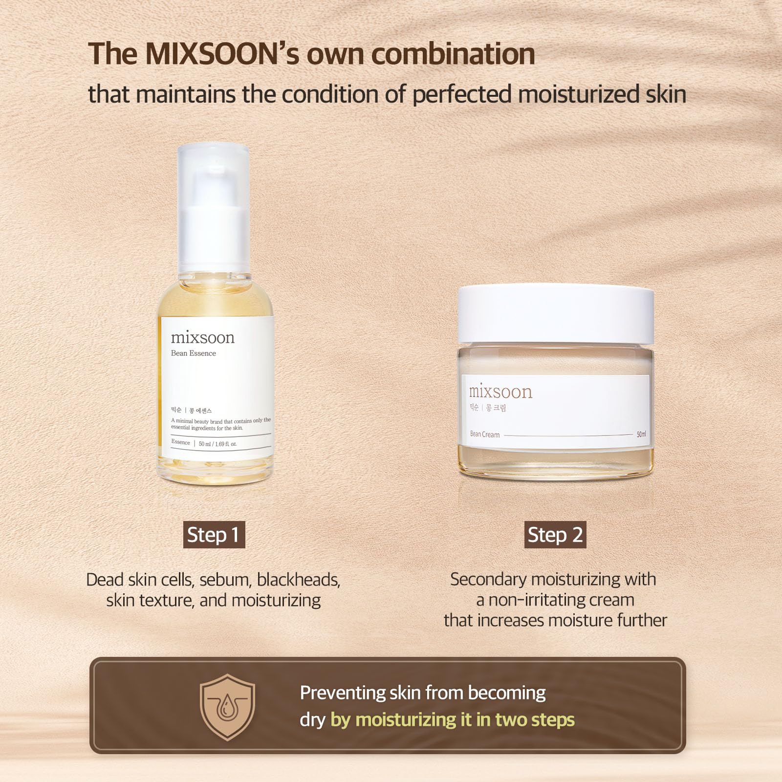 mixsoon duo styled on vanity to suggest daily skincare routine