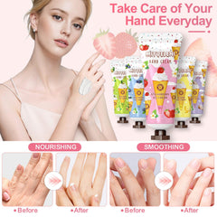 MIYUELENI applied to hands showing moisturized skin without greasiness