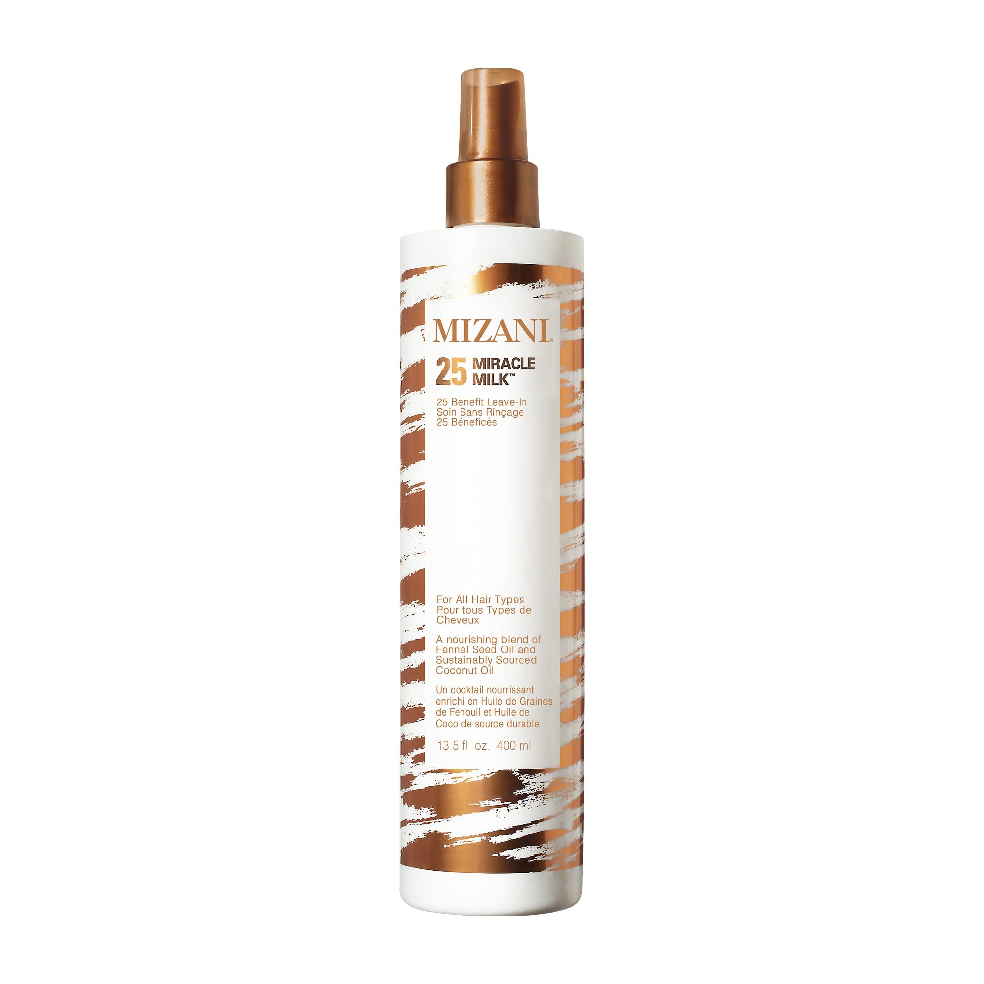 Mizani front packaging showing bottle and product branding for clear identification