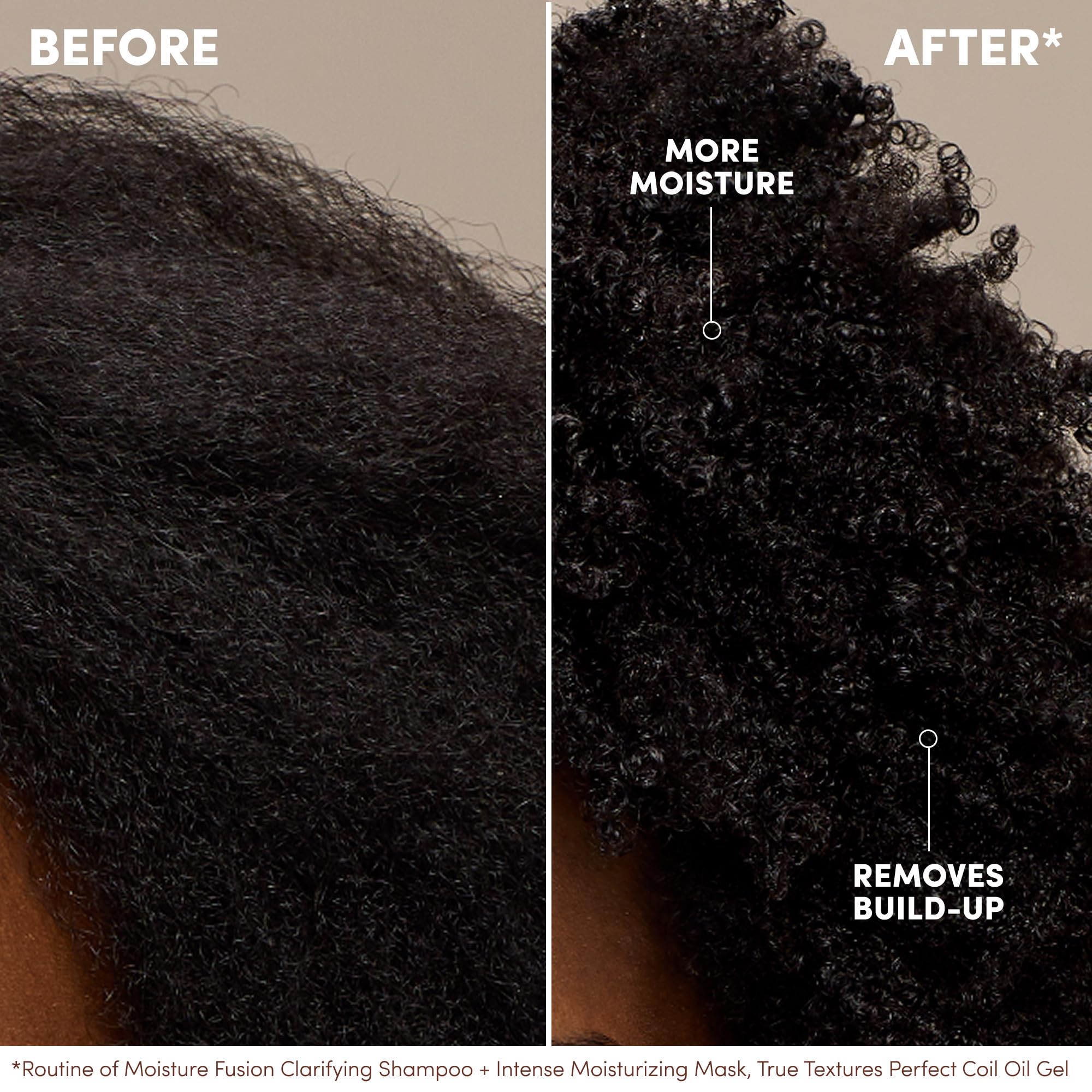 Mizani charcoal ingredient close-up showing clarifying action for buildup