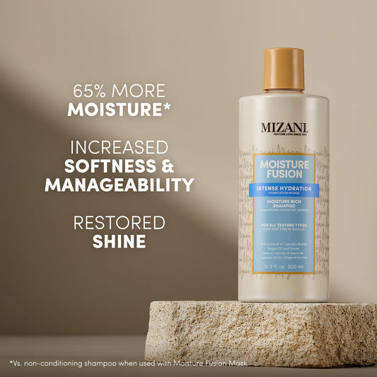 Mizani pump and cap detail illustrating convenient salon-style dispensing