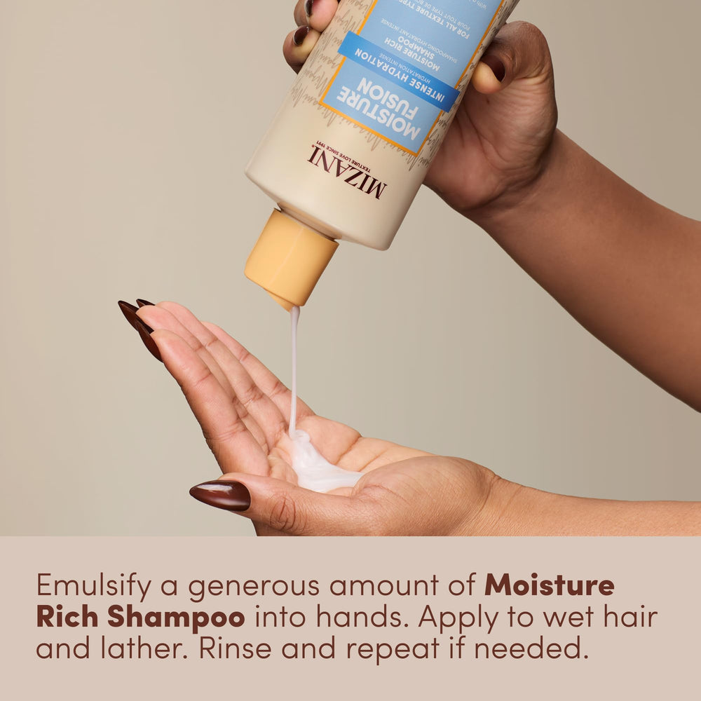Mizani bottle in hand for size comparison and travel convenience
