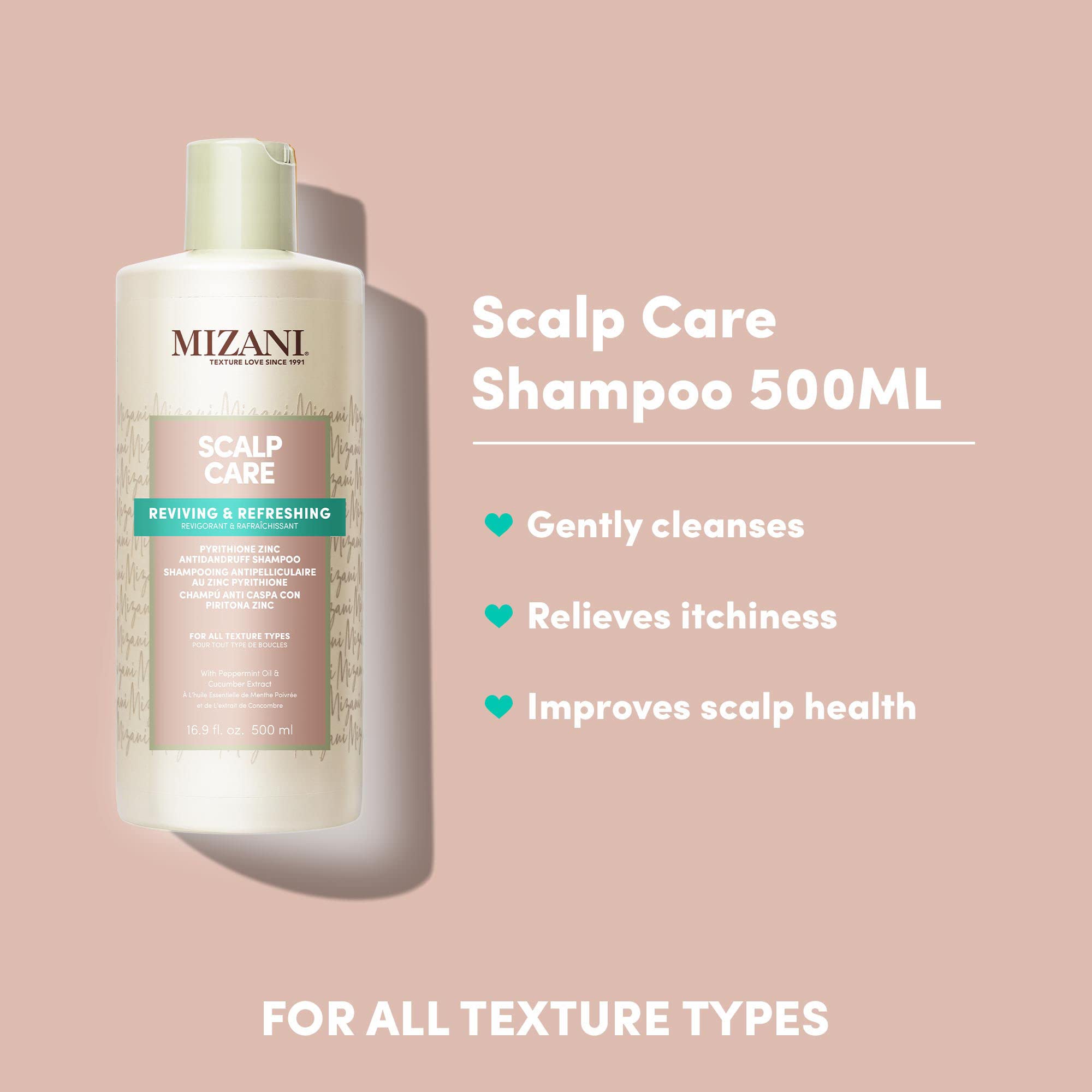 Mizani back label with directions and ingredients for correct usage benefit