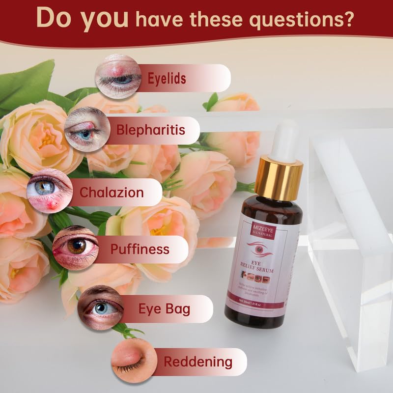 MIZEEYE demonstrated under-eye application reducing puffiness and discomfort