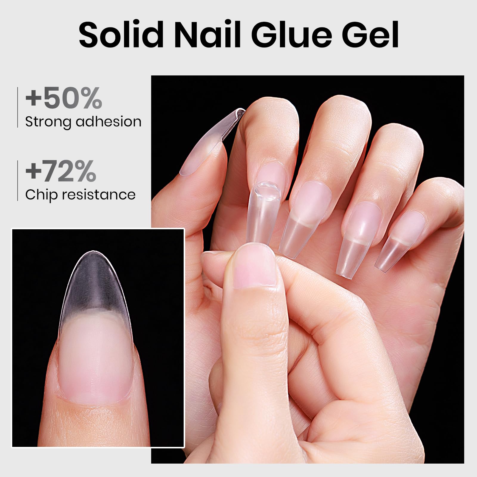 MIZHSE 18g solid gel close-up texture for precise, mess-free application