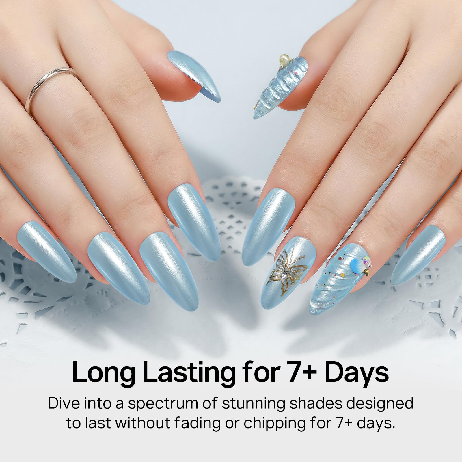 MIZHSE brush applying polish to nail for fast-dry convenience