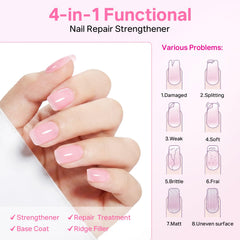 MIZHSE before and after repair comparison showing stronger nails benefit