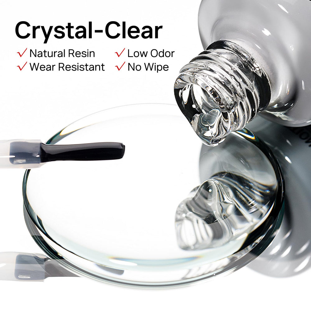MIZHSE brush and cap detail for controlled gel application and accuracy