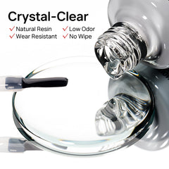 MIZHSE brush and cap detail for controlled gel application and accuracy