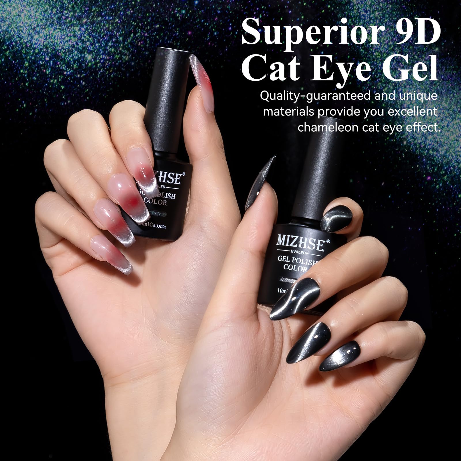 MIZHSE brush stroke on swatch card showing smooth application and coverage