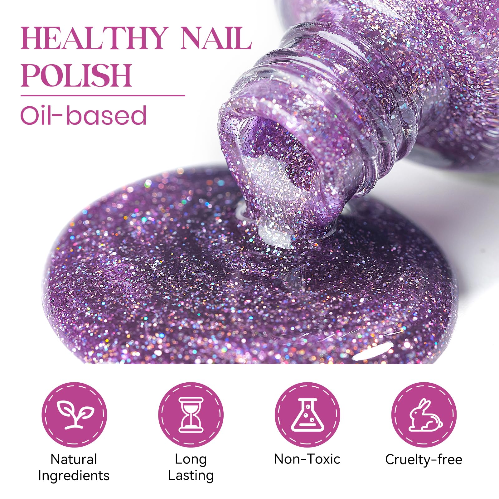 MIZHSE brush stroke on nail tip demonstrating smooth application