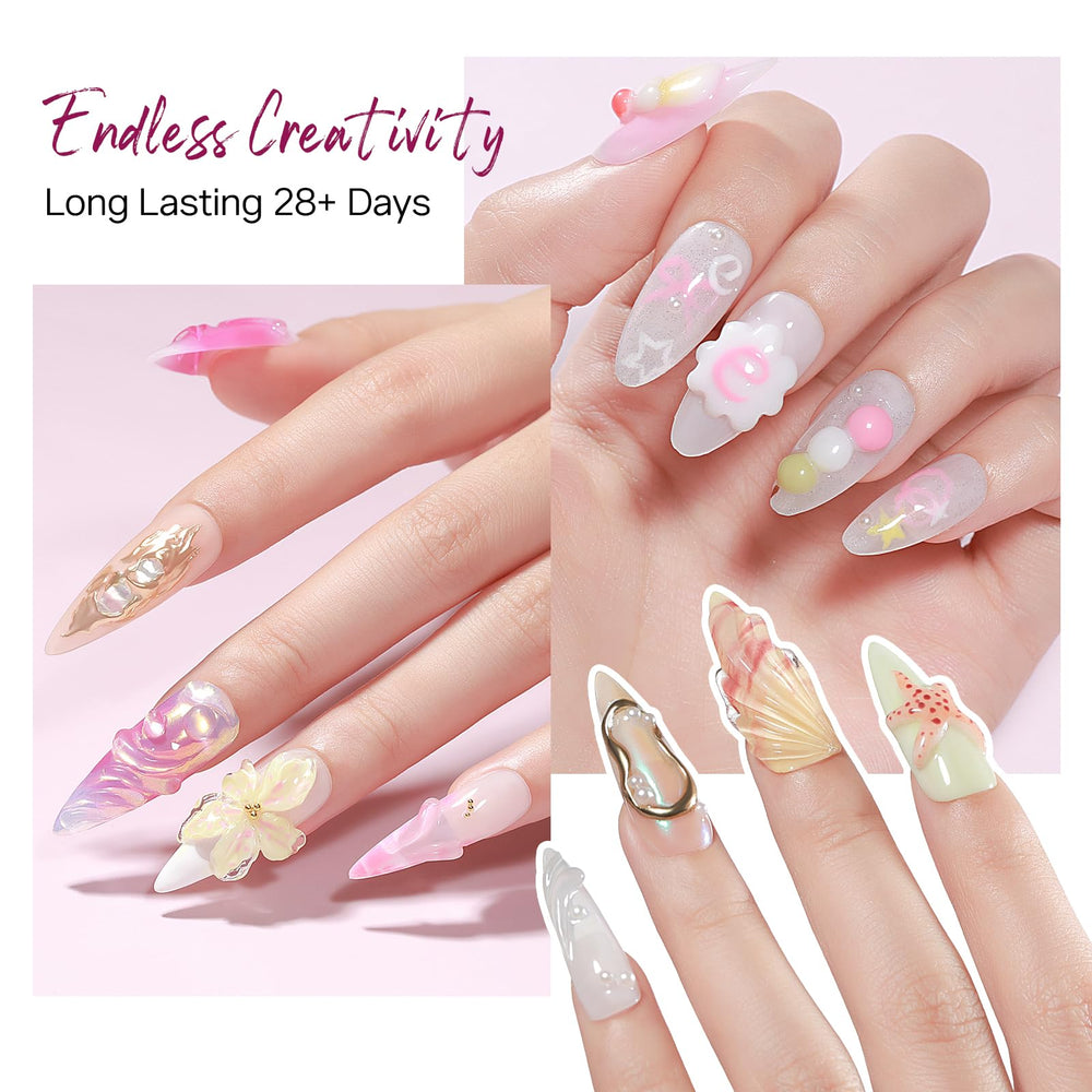 MIZHSE built nail extension in hand illustrating durable salon-quality result