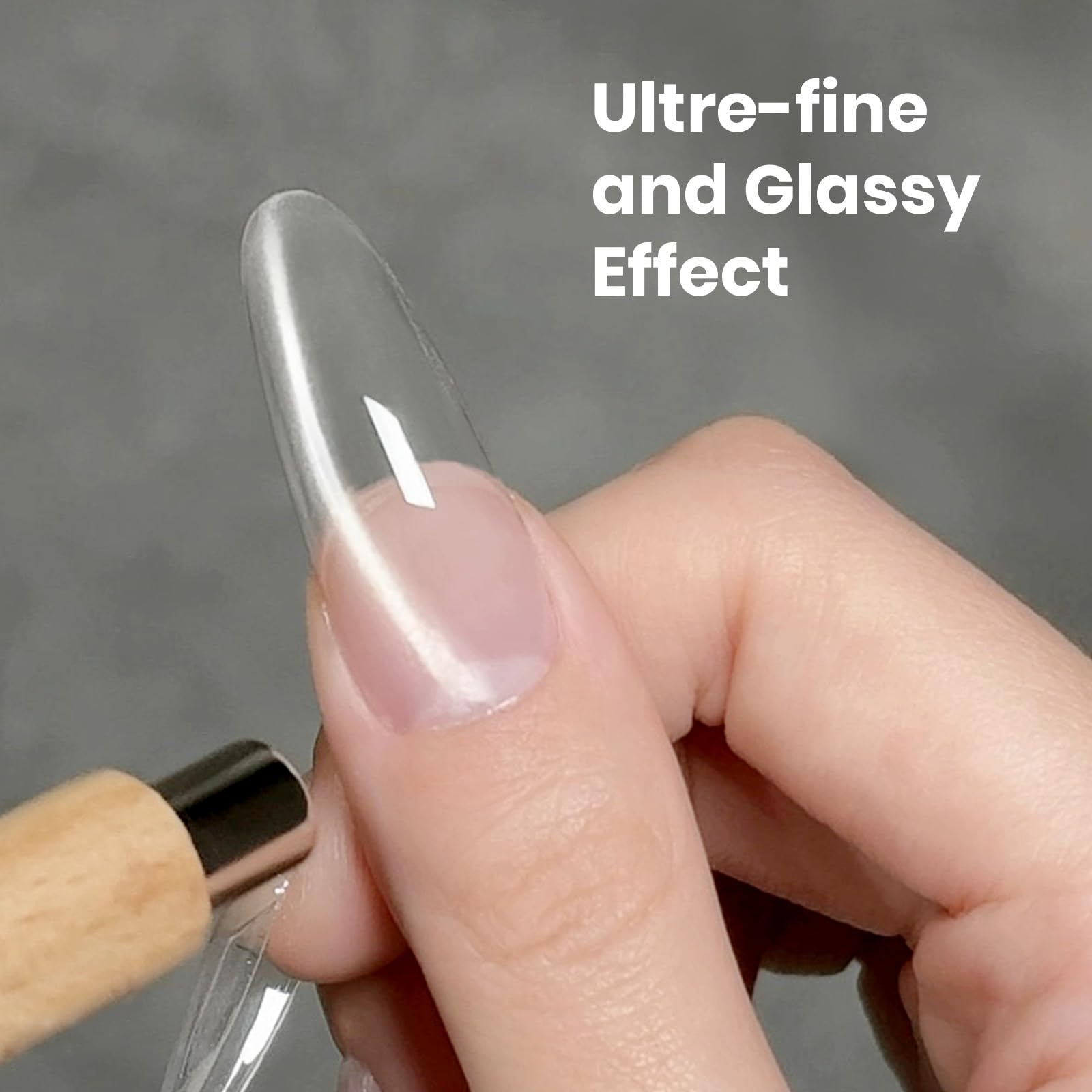 MIZHSE clear gel texture closeup highlighting glossy clarity