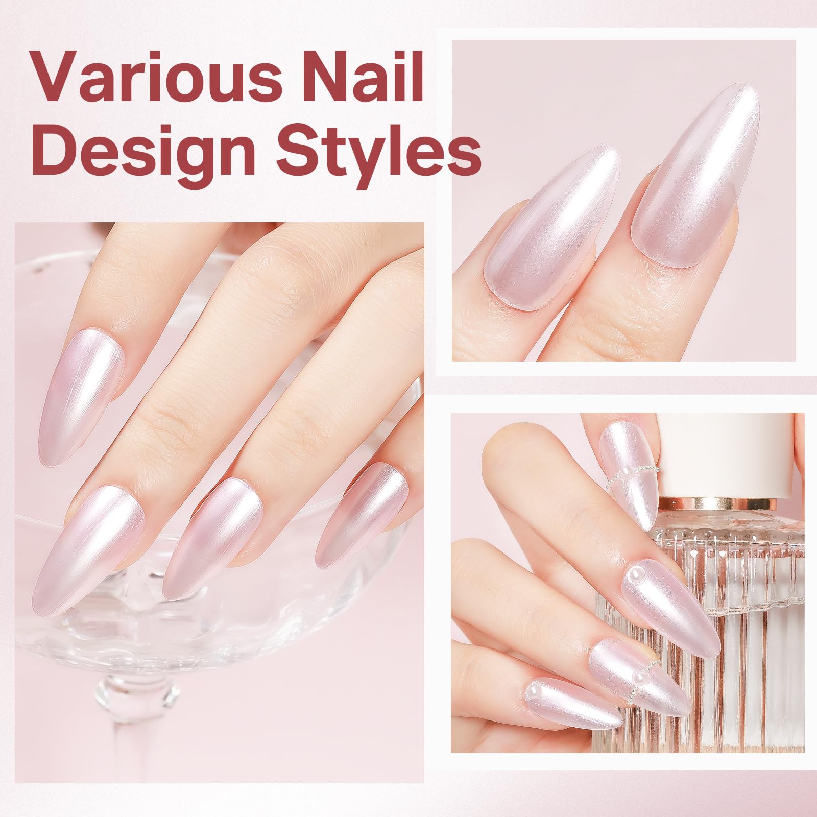 MIZHSE close-up pearlescent sheen highlighting luminous finish