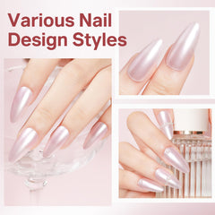 MIZHSE close-up pearlescent sheen highlighting luminous finish