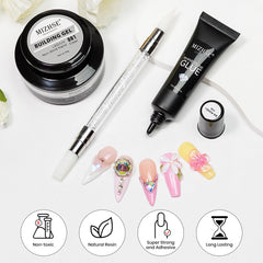 MIZHSE cured nail sculpture with glossy finish for long-lasting shine