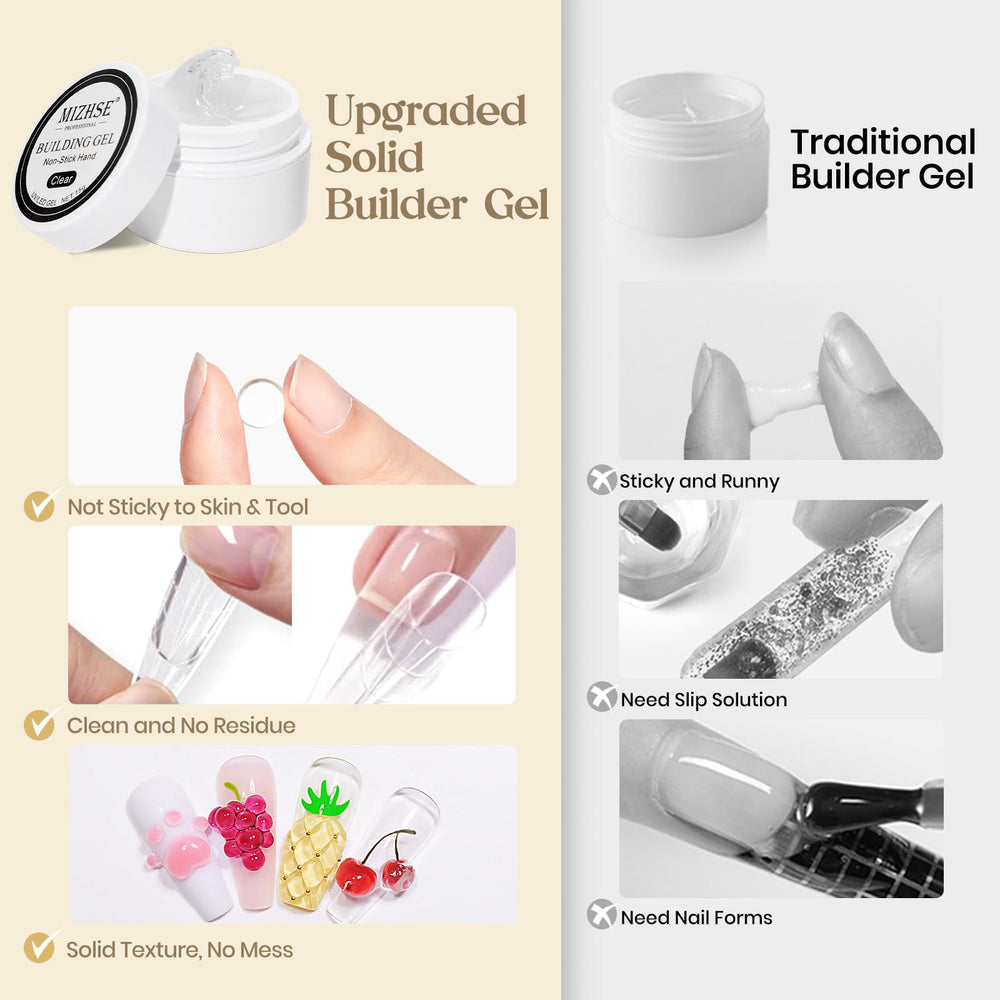 MIZHSE cured nail under LED lamp showing glossy, durable finish after curing