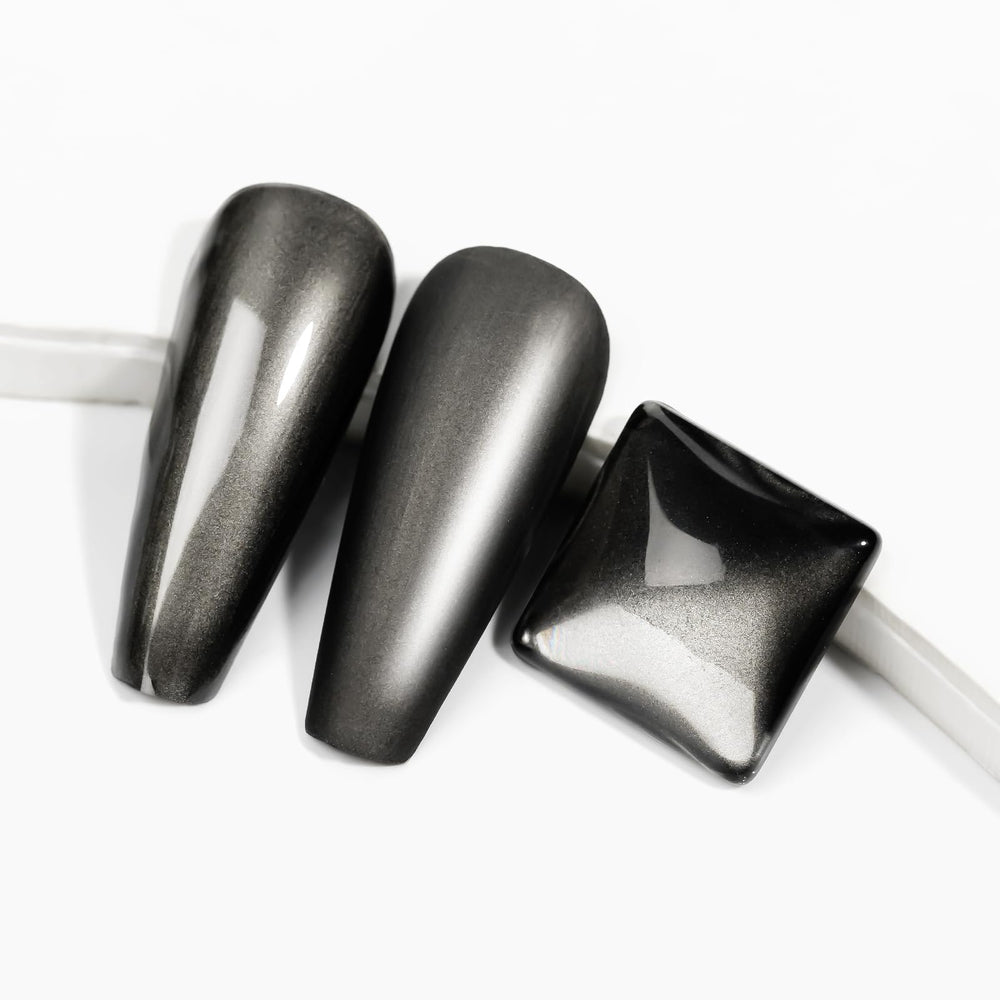 MIZHSE applied on hand in lifestyle shot showing reflective chrome finish benefit