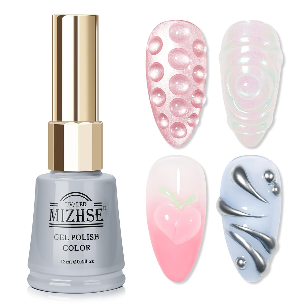 MIZHSE clear gel bottle front showing product for precise bead creation