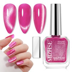 MIZHSE bottle front view showing hot pink shade and generous 16ml size benefit