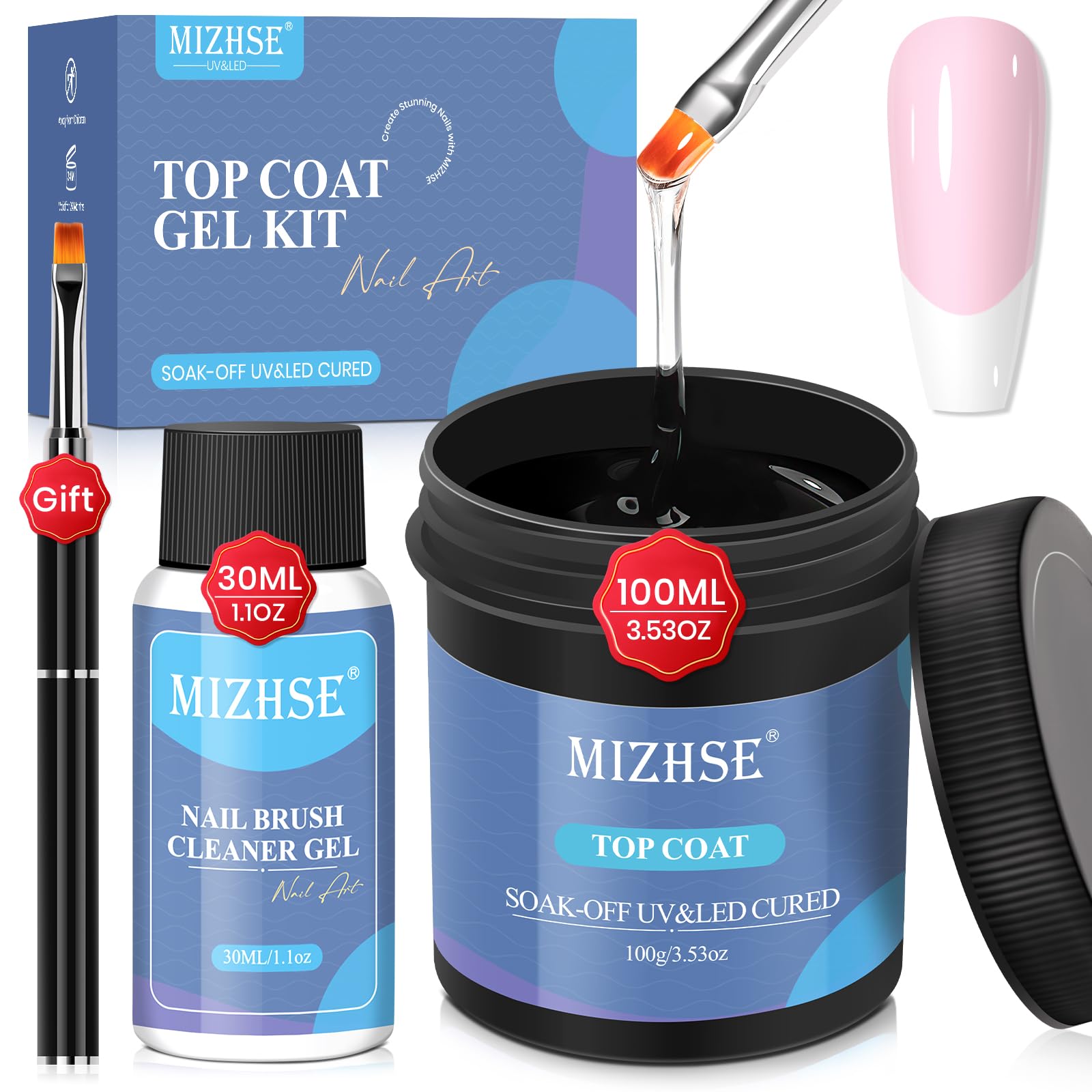 MIZHSE front packaging 100ml bottle showing generous capacity and kit contents