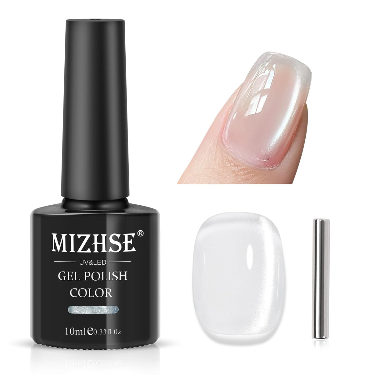 MIZHSE front packaging showing product and benefit of salon finish