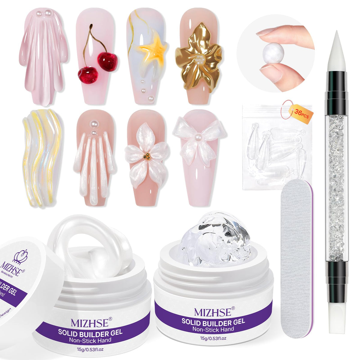 MIZHSE front packaging kit showing included jars and tools for quick setup