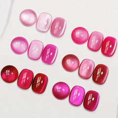 MIZHSE front packaging showing six neon pink gel bottles and magnet, bold color payoff