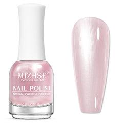 MIZHSE front packaging showing pale pink bottle and label benefit quick application