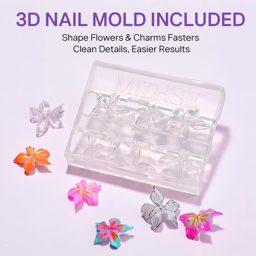 MIZHSE sculpting gel being carved with tool for detailed designs