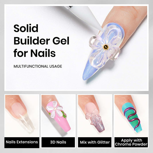 MIZHSE close-up of clear solid gel texture for precise sculpting