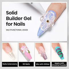MIZHSE close-up of clear solid gel texture for precise sculpting